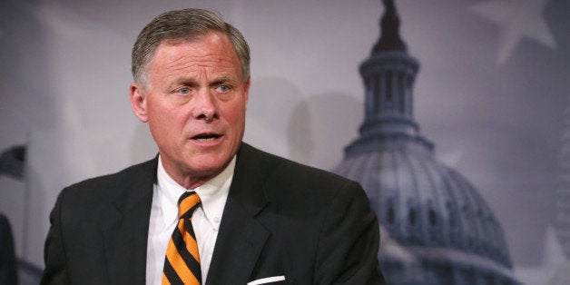 WASHINGTON, DC - JUNE 03: Sen. Richard Burr (R-NC) speaks about veterans affairs during a news conference on Capitol Hill, June 3, 2014 in Washington, DC. Four Senators introduced The Veterans Choice Act, which addresses issues raised by the scandal at the U.S. Department of Veterans Affairs, and provides veterans with greater flexibility and choice in health care providers and increasing accountability and transparency at the Veterans Affairs administration. (Photo by Mark Wilson/Getty Images)