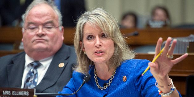 UNITED STATES - OCTOBER 30: Rep. Renee Ellmers, R-N.C., questions HHS Secretary Kathleen Sebelius during her testimony before a House Energy and Commerce Committee hearing in Rayburn Building on the failures of Affordable Care Act's enrollment website. (Photo By Tom Williams/CQ Roll Call)
