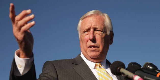 WASHINGTON, DC - NOVEMBER 12: House Minority Whip Steny Hoyer (D-MD) joins veterans, servicemembers and aspiring recruits to call on Congress and President Barack Obama to move forward with immigration reform at the U.S. Capitol November 12, 2014 in Washington, DC. The news conference participants called on Obama to 'go bold and go big' and to use his executive authority to reform immigratoin if Congress could not get the job done. (Photo by Chip Somodevilla/Getty Images)