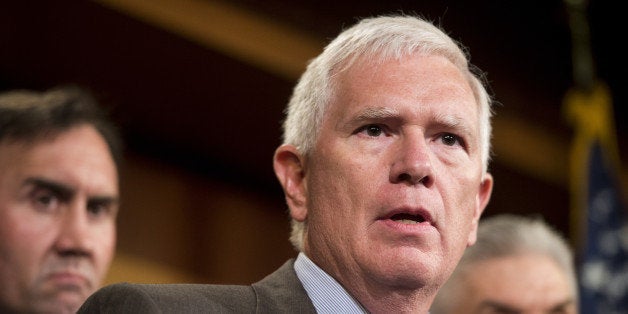 UNITED STATES - SEPTEMBER 9: Rep. Mo Brooks, R-Ala., speaks during a news conference with House and Senate members on immigration on Tuesday, Sept. 9, 2014. (Photo By Bill Clark/CQ Roll Call)