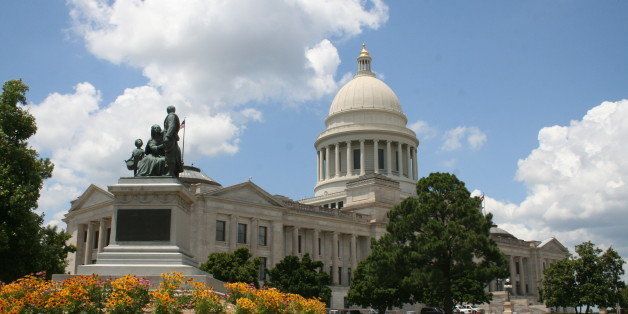 [UNVERIFIED CONTENT] Designed in the Neo-classical style, the Arkansas State Capitol building was built over a century ago as a replica of the US Capitol and has been used in many movies as a stand in.