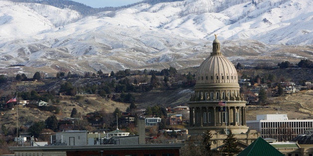 BOISE, IDAHO - JANUARY 14: A view of the Idaho State Capitol prior to the game between the Bakersfield Jam and the Utah Flash during the 2008 D-League Showcase on January 14, 2008 at Quest Arena in Boise, Idaho. NOTE TO USER: User expressly acknowledges and agrees that, by downloading and or using this photograph, User is consenting to the terms and conditions of the Getty Images License Agreement. Mandatory Copyright Notice: Copyright 2008 NBAE (Photo by Ned Dishman/NBAE via Getty Images)