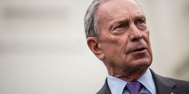 WASHINGTON, DC - FEBRUARY 27: New York City Mayor Michael Bloomberg speaks to the media outside the West Wing of the White Ho