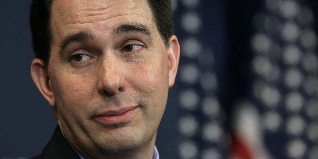 WASHINGTON, DC - JANUARY 30: Wisconsin Governor Scott Walker speaks at the American Action Forum January 30, 2015 in Washington, DC. Earlier in the week Walker announced the formation of 'Our American Revival', a new committee designed to explore the option of a presidential bid in 2016. (Photo by Win McNamee/Getty Images)