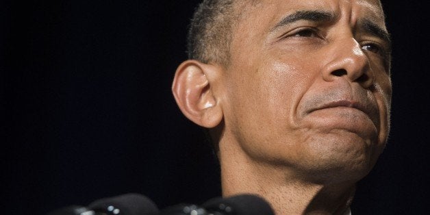 US President Barack Obama speaks during the National Prayer Breakfast in Washington, DC, February 5, 2015. AFP PHOTO / SAUL L