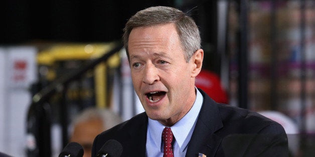 LANHAM, MD - JANUARY 29: Maryland Governor Martin O'Malley delivers remarks before U.S. President Barack Obama takes the sta