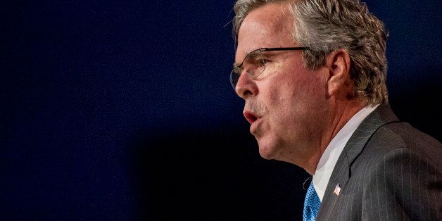 Jeb Bush, former governor of Florida, speaks during a keynote session at the National Automobile Dealer Association (NADA) conference in San Francisco, California, U.S., on Friday, Jan. 23, 2015. Bush is one of a large group of seemingly viable candidates for the presidential election, all of whom have conventional qualifications and fit within the Republican mainstream on public policy. Photographer: David Paul Morris/Bloomberg via Getty Images 