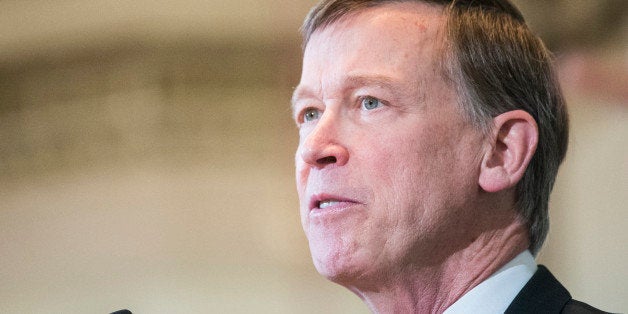 DENVER, CO - January 15: Colorado governor John Hickenlooper talks about the improvements the state has seen over the last ye