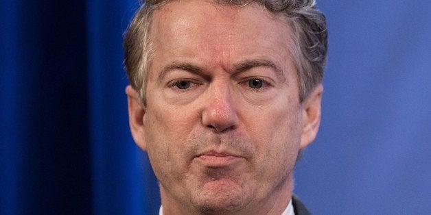 US Republican Senator from Kentucky Rand Paul addresses the 2015 Conservative Policy Summit at the Heritage Foundation in Washington,DC on January 13, 2015. Paul is a possible presidential candidate in next year's election. AFP PHOTO/NICHOLAS KAMM (Photo credit should read NICHOLAS KAMM/AFP/Getty Images)