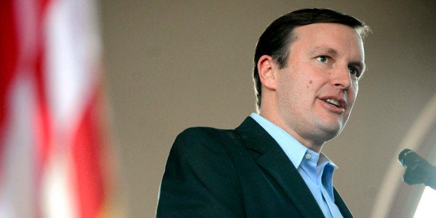 Democratic candidate for U.S. Senate Chris Murphy speaks at a rally in Hartford, Conn., Monday, Nov. 5, 2012. Murphy and Republican opponent LInda McMahon are vying for the Senate seat now held by Joe Lieberman, an independent who's retiring. (AP Photo/Jessica Hill)