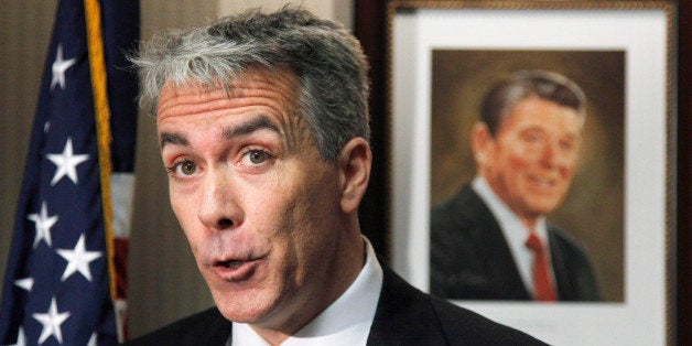 Rep.-elect Joe Walsh, R-Ill. speaks to the media during a news conference at the GOP headquarters on Capitol Hill in Washington, Wednesday, Nov. 17, 2010. (AP Photo/Manuel Balce Ceneta)