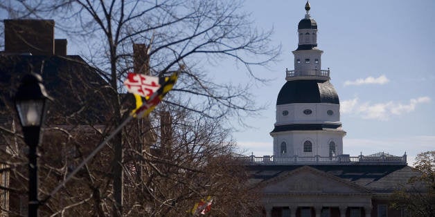 The Maryland State Capitol Building is seen in Annapolis 23 November 2007 33 miles (53kms) east of Washington, DC. Forty-nine nations, organizations and individuals have been invited to attend the US-sponsored international Middle East conference November 26-28 in Annapolis, according to US State Department spokesman Sean McCormack. US President George W. Bush will host the international conference to launch the Palestinian-Israeli peace negotiations, following a seven-year freeze. AFP PHOTO/Jim WATSON (Photo credit should read JIM WATSON/AFP/Getty Images)