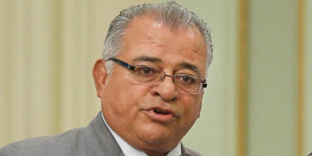 FILE - This Sept. 3, 2013 file photo shows Assemblyman Rocky Chavez, R-Oceanside, at the Capitol, in Sacramento, Calif. Chavez, a Republican assemblyman says he was refused membership in the California Latino Legislative Caucus and now the state attorney general has been asked to investigate the group and its policies. (AP Photo/Rich Pedroncelli, file)