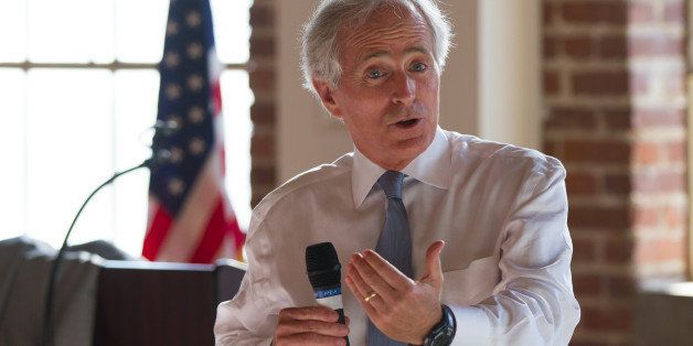 U.S. Sen. Bob Corker, R-Tenn., speaks to the Lawrence County Chamber of Commerce in Lawrenceburg, Tenn., on Wednesday, Aug. 13, 2014. Corker wouldn't rule out a possible Republican bid for president, but said he wouldnât decide until after the end of the year. (AP Photo/Erik Schelzig)