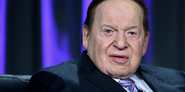 LAS VEGAS, NV - OCTOBER 01: Las Vegas Sands Corp. Chairman and CEO Sheldon Adelson speaks at the Global Gaming Expo (G2E) 2014 at the Venetian Las Vegas on October 1, 2014 in Las Vegas, Nevada. The American Gaming Association sponsors the annual gaming industry trade show and conference which runs through October 2 and is expected to feature 485 exhibitors showing off their latest products and services to about 27,000 attendees. (Photo by Ethan Miller/Getty Images)