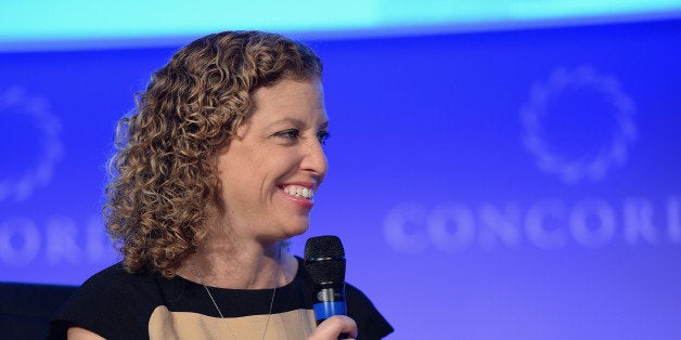 NEW YORK, NY - SEPTEMBER 29: Chairwoman of the Democratic National Committee, Congresswoman Debbie Wasserman-Schultz, speaks