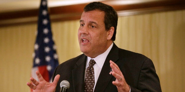 New Jersey Gov. Chris Christie speaks during the Dallas County Republicans' Spring Speaker Series, Monday, Feb. 9, 2015, in West Des Moines, Iowa. (AP Photo/Charlie Neibergall)