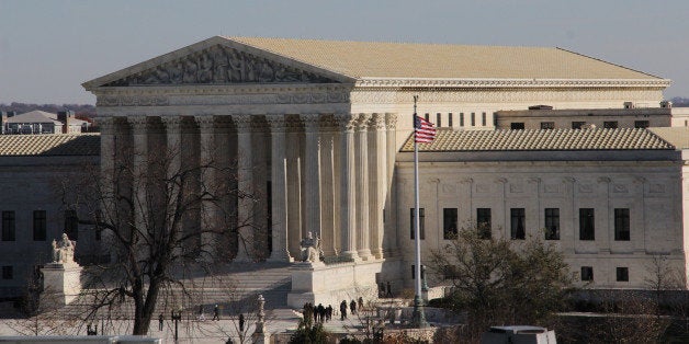 WASHINGTON, DC -NOVEMBER 18: A general view of the U.S. Supreme Court from the rooftop of the U.S. Capitol on November 18, 2014 in Washington, DC. (Photo by Michael Hernandez/Anadolu Agency/Getty Images)