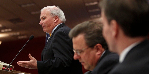 Wisconsin Sen. Scott Fitzgerald R-Juneau, addresses delegates at the 2011 Republican State Convention in Wisconsin Dells, Wis. on Saturday, May 21, 2011. (AP Photo/Andy Manis)