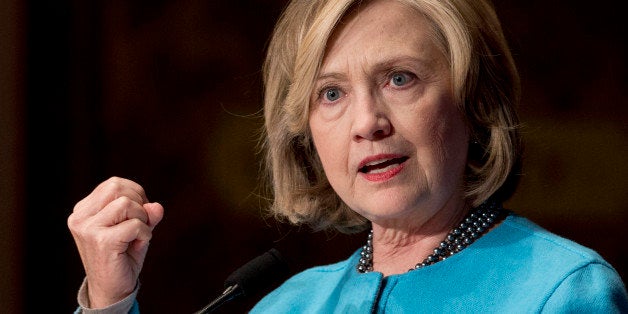 Former Secretary of State Hillary Rodham Clinton speaks in Gaston Hall at Georgetown University, in Washington, Wednesday, De