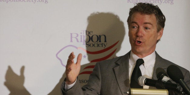 WASHINGTON, DC - JANUARY 21: Sen. Rand Paul (R-KY) speaks at a Ripon Society breakfast on Capitol Hill, January 21, 2015 in