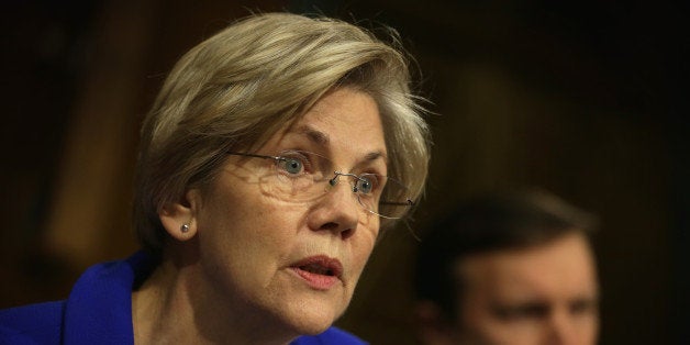 WASHINGTON, DC - FEBRUARY 10: U.S. Sen. Elizabeth Warren (D-MA) speaks during a hearing before Senate Health, Education, Labor and Pensions Committee February 10, 2015 on Capitol Hill in Washington, DC. The committee held a hearing on 'The Reemergence of Vaccine-Preventable Diseases: Exploring the Public Health Successes and Challenges.' (Photo by Alex Wong/Getty Images)