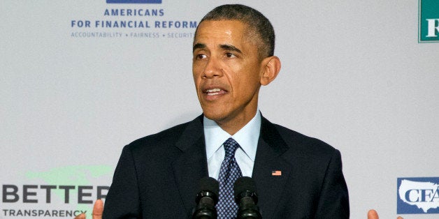 President Barack Obama speaks at AARP in Washington, Monday, Feb. 23, 2015. President Barack Obama says too few Americans approaching retirement have saved enough to have peace of mind during their later years. (AP Photo/Jacquelyn Martin)