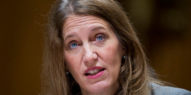 UNITED STATES - FEBRUARY 04: HHS Secretary Sylvia Mathews Burwell testifies during a Senate Finance Committee hearing in Dirksen Building on how the President's FY2016 budget relates to the agency, and implementation of the Patient Protection and Affordable Care Act, February 4, 2015. (Photo By Tom Williams/CQ Roll Call)