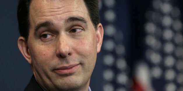 WASHINGTON, DC - JANUARY 30: Wisconsin Governor Scott Walker speaks at the American Action Forum January 30, 2015 in Washington, DC. Earlier in the week Walker announced the formation of 'Our American Revival', a new committee designed to explore the option of a presidential bid in 2016. (Photo by Win McNamee/Getty Images)