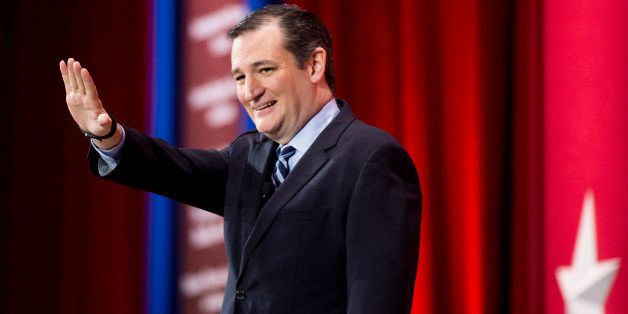 UNITED STATES - FEBRUARY 26: Sen. Ted Cruz, R-Texas, speaks at CPAC in National Harbor, Md., on Feb. 26, 2015. (Photo By Bill Clark/CQ Roll Call)