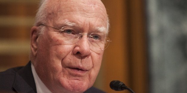 WASHINGTON, USA - FEBRUARY 24: Senator Patrick Leahy delivers his opening remarks during a Senate Appropriations' subcommittee hearing with US Secretary of State John Kerry to discuss the Department of States fiscal year 2016 budget request in Washington, D.C. on February 24, 2015. (Photo by Samuel Corum/Anadolu Agency/Getty Images)