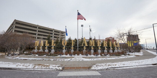 BLOOMINGTON, MN - FEBRUARY 23: An exterior view of Mall of America during a media tour of its security systems on February 23, 2015 in Bloomington, Minnesota. In a newly released video, Somali militant group al-Shabaab called for terror attacks at a number of sites, including Mall of America, the largest shopping mall in the United States. (Photo by Adam Bettcher/Getty Images)