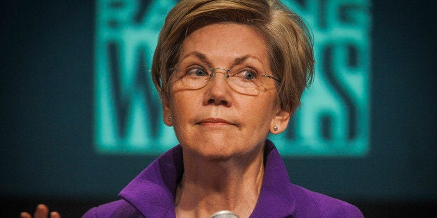 WASHINGTON, DC - JANUARY 7:Elizabeth Warren makes a speech at the AFL-CIO Wages Summit, on January, 07, 2015 in Washington, DC.(Photo by Bill O'Leary/The Washington Post via Getty Images)