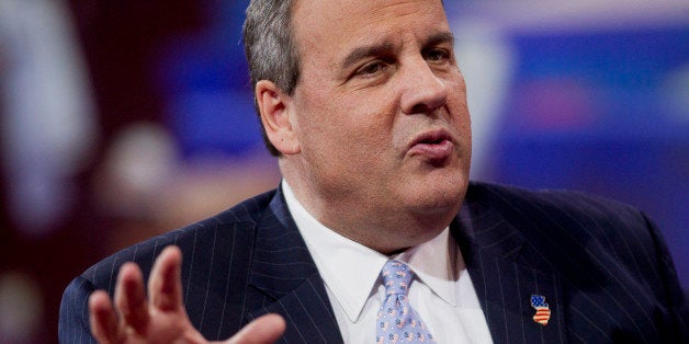 Chris Christie, governor of New Jersey, speaks during an interview at the Conservative Political Action Conference (CPAC) in National Harbor, Maryland, U.S., on Thursday, Feb. 26, 2015. The 42nd annual CPAC, which runs until Feb. 28, features most of the potential Republican candidates for president, from Ben Carson and Carly Fiorina to Jeb Bush and Scott Walker. Photographer: Andrew Harrer/Bloomberg via Getty Images 