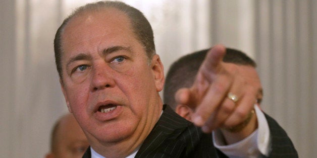 CORRECTS STATE TO W.VA. INSTEAD OF VA. - West Virginia Gov. Earl Ray Tomblin, speaks during a press conference concerning the