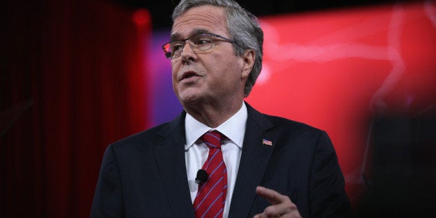 NATIONAL HARBOR, MD - FEBRUARY 27: Former Florida governor Jeb Bush speaks at the 42nd annual Conservative Political Action Conference (CPAC) February 27, 2015 in National Harbor, Maryland. Conservative activists attended the annual political conference to discuss their agenda. (Photo by Alex Wong/Getty Images)