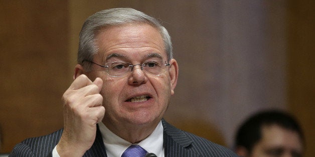 WASHINGTON, DC - FEBRUARY 03: U.S. Sen. Robert Menendez (D-NJ) speaks during a hearing of the Senate Foreign Relations Western Hemisphere Subcommittee February 3, 2015 in Washington, DC. The committee heard testimony on the impact of U.S. policy changes in Cuba. (Photo by Win McNamee/Getty Images)