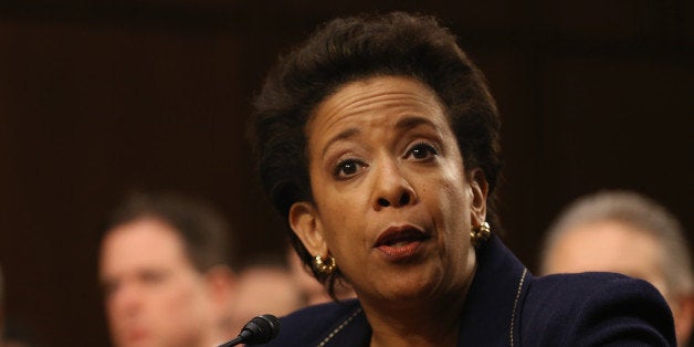 WASHINGTON, DC - JANUARY 28: U.S. Attorney for the Eastern District of New York Loretta Lynch testifies during her confirmation hearing before the Senate Judiciary Committee January 28, 2015 on Capitol Hill in Washington, DC. If confirmed by the full Senate Ms. Lynch will succeed Eric Holder as the next U.S. Attorney General. (Photo by Mark Wilson/Getty Images)