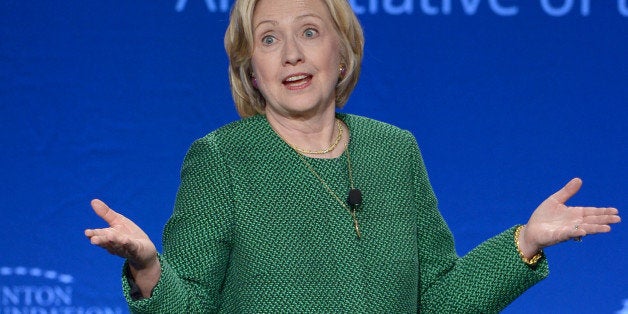 MIAMI, FL - MARCH 07: Former U.S. Secretary of State and U.S. Senator Hillary Clinton speaks at the 2015 Meeting of Clinton Global Initiative University at University of Miami on March 7, 2015 in Miami, Florida. (Photo by Rodrigo Varela/Getty Images)