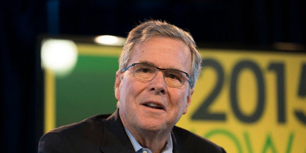 Jeb Bush, former governor of Florida, speaks during the Iowa Ag Summit at the Iowa State Fairgrounds in Des Moines, Iowa, U.S