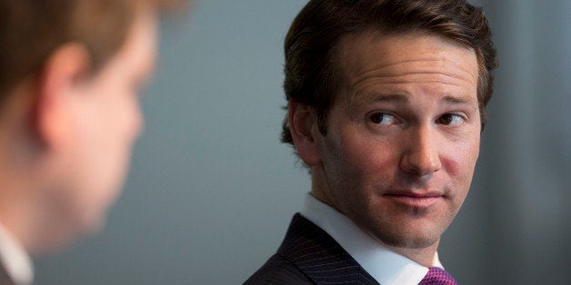 Representative Aaron Schock, a Republican from Illinois, pauses while speaking during an interview in Washington, D.C., U.S., on Thursday, Jan. 9, 2014. Republicans on the House Ways and Means Committee resisted parts of the early versions of Chairman Dave Campo's plan for the biggest tax-code changes since 1986, said Schock. Photographer: Andrew Harrer/Bloomberg via Getty Images 