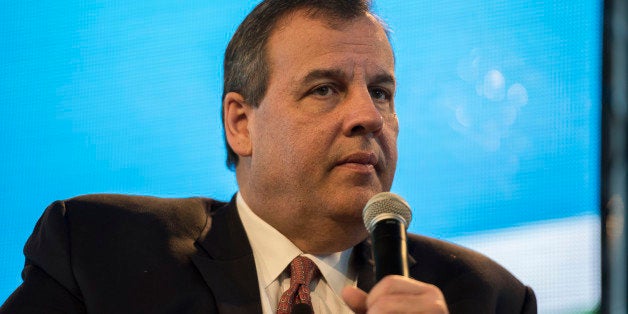 Chris Christie, governor of New Jersey, speaks during the Iowa Ag Summit at the Iowa State Fairgrounds in Des Moines, Iowa, U.S., on Saturday, March 7, 2015. The event aims to highlight the role that agriculture plays in Iowa and the rest of the world. Photographer: Daniel Acker/Bloomberg via Getty Images 