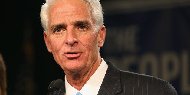 SAINT PETERSBURG, FL - NOVEMBER 04: Former Florida Governor and Democratic gubernatorial candidate Charlie Crist concedes defeat in the Vinoy hotel on November 4, 2014 in St. Petersburg, Florida. Crist lost to incumbent Republican Governor Rick Scott. (Photo by Joe Raedle/Getty Images)