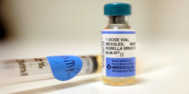 MIAMI, FL - MAY 16: A bottle of measles vaccination is seen at Miami Children's Hospital on May 16, 2014 in Miami, Florida. The Centers for Disease Control and Prevention recently announced that cases of measles in the first four months of this year are the most any year since 1996, as they warned clinicians, parents and others to watch for the potentially deadly virus. (Photo by Joe Raedle/Getty Images)
