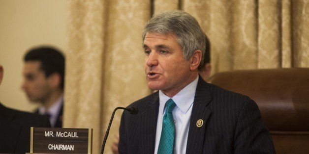 WASHINGTON, USA - FEBRUARY 11: Chairman of the committee Representative Michael McCaul delivers his opening remarks during a House Committee of Homeland Security hearing on terrorist threats in the world, such as Islamic State of Iraq and the Levant (ISIL) in Syria and Iraq and al-Qaida in Arabian Peninsula, in Washington, D.C. on February 11, 2015. (Photo by Samuel Corum/Anadolu Agency/Getty Images)