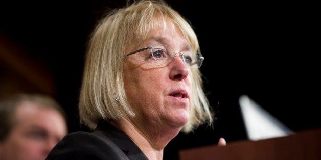 UNITED STATES - MARCH 26: Sen. Patty Murray, D-Wash., speaks during the Senate Democrats' news conference to unveil 'A Fair Shot for Everyone' agenda on Wednesday, March 26, 2014. (Photo By Bill Clark/CQ Roll Call)