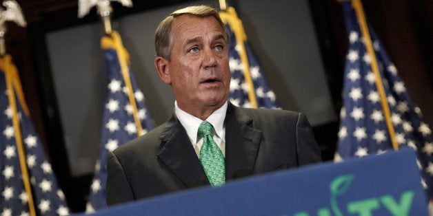 WASHINGTON, DC - MARCH 17: U.S. Speaker of the House John Boehner (R-OH) speaks at a press conference following a meeting of the Republican caucus March 17, 2015 in Washington, DC. Boehner answered a range of questions relating to the Republican proposed budget during the press conference. (Photo by Win McNamee/Getty Images)