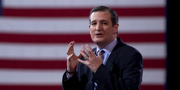 Sen. Ted Cruz, R-Texas speaks during the Conservative Political Action Conference (CPAC) in National Harbor, Md., Thursday, Feb. 26, 2015. (AP Photo/Carolyn Kaster)