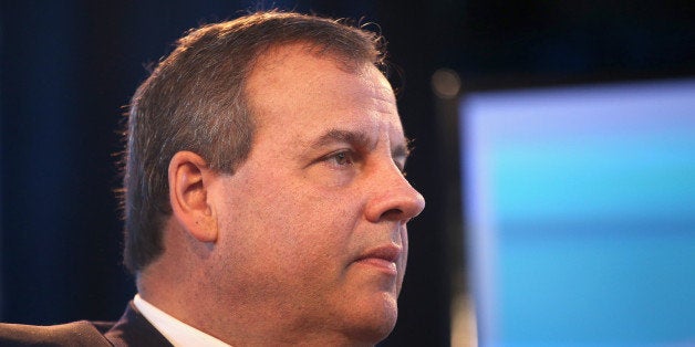 DES MOINES, IA - MARCH 07: New Jersey Governor Chris Christie fields questions from Bruce Rastetter at the Iowa Ag Summit on