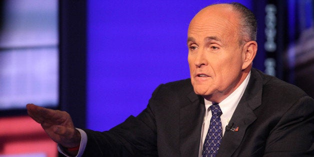NEW YORK, NY - SEPTEMBER 23: Rudy Giuliani visits 'Cavuto' On FOX Business Network at FOX Studios on...